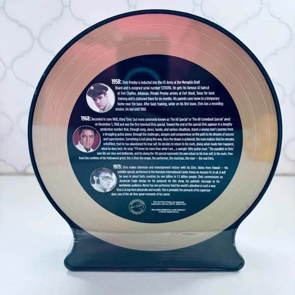 Elvis Bundle: Pez Tin, Jewel of Vegas Plate, 2 Ornaments, Tin - Picture 5 of 11